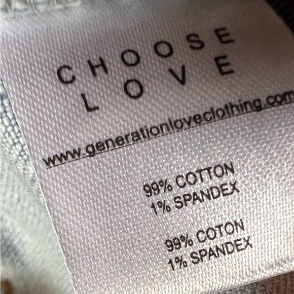 Generation Love Janet Crystal Denim Jeans  pants Women size 31 Light Blue NWT - Picture 11 of 11